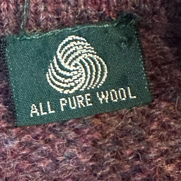 Men’s Four Winds Vintage Crew Neck 100% Shetland Wool Argyle sweater. Size M - Picture 4 of 8